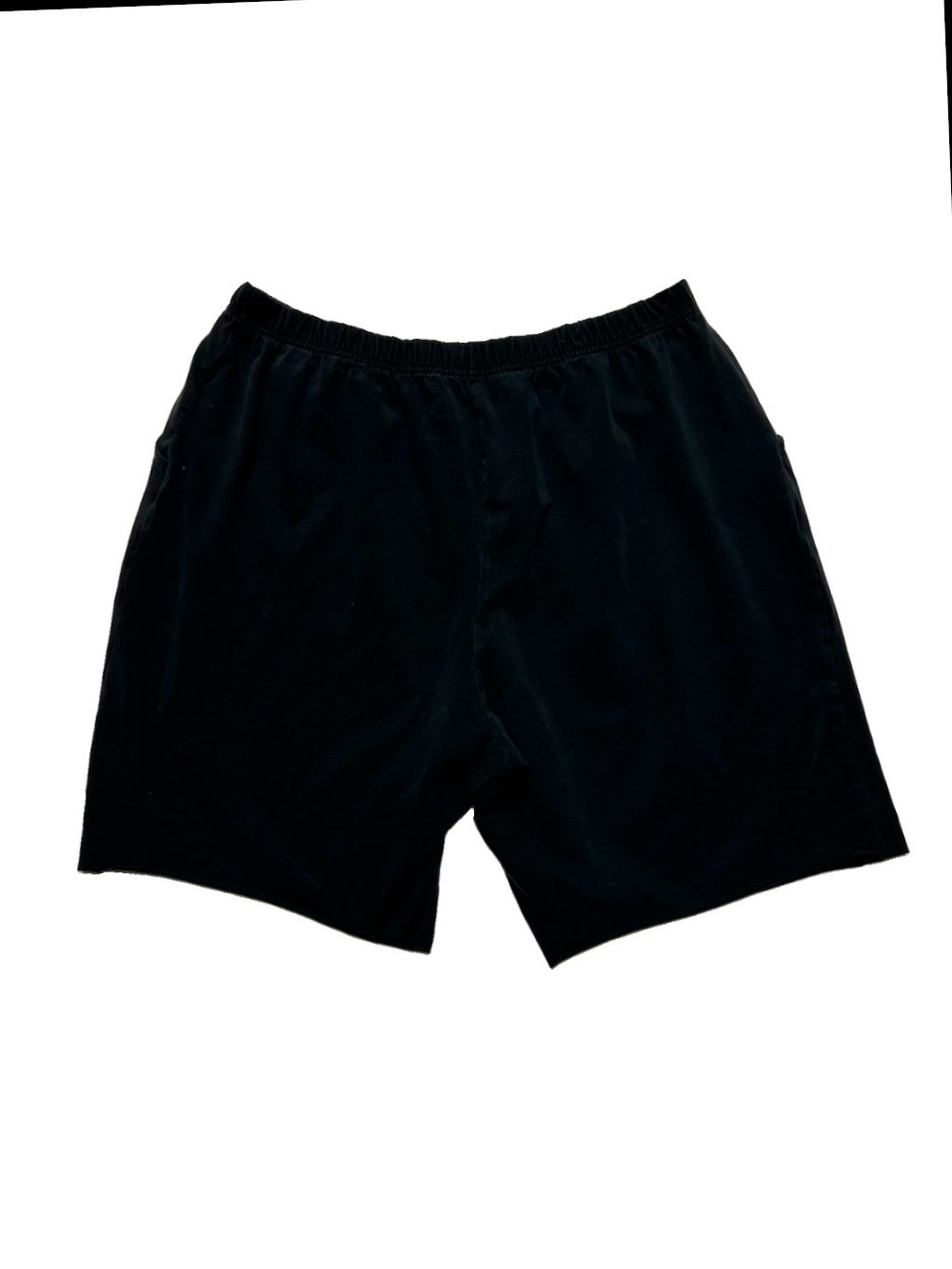 LL Bean Classic Fit Womens 1X Plus Pull On Shorts Elastic Waist Black Jersey